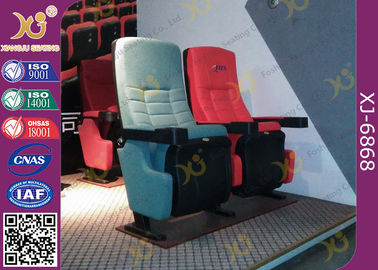 中国 金属フレームの内部の構造の カップホルダー の劇場のために押し戻す折る劇場の座席 サプライヤー