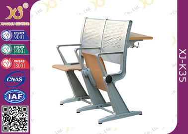 中国 大学家具のための学生の理性的な机および椅子の合板/鋼鉄背部 サプライヤー