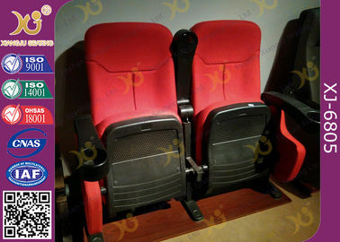中国 よごれ校正の赤い生地の映画館の劇場は折り畳み式の座席のパッディングが付いている座席の議長を務めます サプライヤー