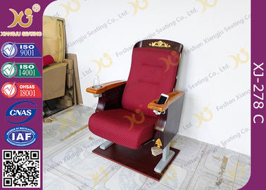 中国 純木のArmrest/カップ・ホルダーが付いている旧式な金ペンキのベニヤの劇場の座席の椅子 サプライヤー