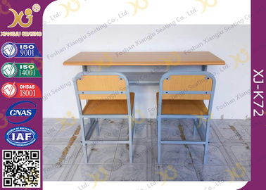 中国 合板を持つ学校の子供のために置かれるカスタマイズされたサイズの倍学生の机および椅子+鋼鉄材料 サプライヤー