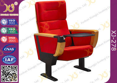 中国 飲み物のホールダーが付いている赤い生地カバー競技場の劇場の座席の椅子は/映画座席を折りました サプライヤー