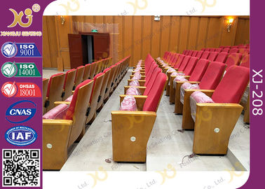 中国 環境友好的な木のArmrestの講堂の列数長方形の形の折る劇場の座席 サプライヤー