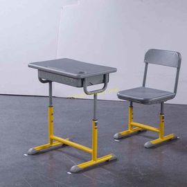 中国 OEM学生の調査のテーブルおよび椅子セット、持ち上がる1.5mmの鉄のアルミニウム フレームの現代教室の椅子 サプライヤー