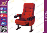 移動可能なAmrestの赤い生地XJ-6819の固定足映画映画館の椅子