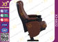 鋼鉄足の床-飲み物のホールダーが付いている取付けられた革劇場の座席の椅子 サプライヤー