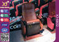 鋼鉄足の床-飲み物のホールダーが付いている取付けられた映画革映画館の椅子 サプライヤー