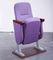 安い紫色の生地販売のためのパッドを入れられた座席基盤が付いている積み重ね可能な教会椅子 サプライヤー