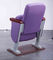 安い紫色の生地販売のためのパッドを入れられた座席基盤が付いている積み重ね可能な教会椅子 サプライヤー