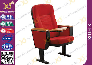 中国 純木の アームレスト の鋼鉄足教会講堂の座席の椅子、ISO9001 サプライヤー