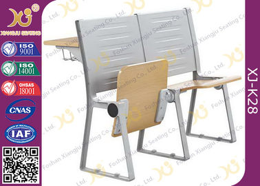 中国 講義室のための読書パッドが付いている金属および合板の構造の学校の机椅子 サプライヤー