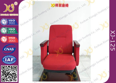 中国 PPは聴衆の椅子、固定足の赤い色の引き込み式の講堂の劇場の座席のために殻から取り出します サプライヤー