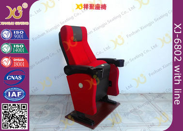 中国 重力の座席リターン構造の劇場の座席の椅子はコップの把握が付いている腕の上でひっくり返ます サプライヤー