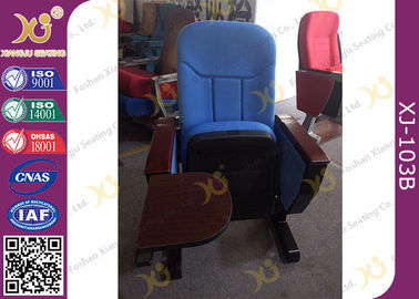 中国 長期慰めは床の固定青PP MDFのパッドが付いているConfereceホールの椅子を支持しません サプライヤー