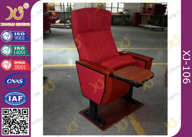 中国 取付けられた床のクルミ木製色の生地の公立学校の講堂の椅子 サプライヤー