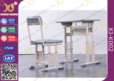 中国 HDPEの鋼鉄学生のための調節可能な高さの中学校の机そして椅子 サプライヤー