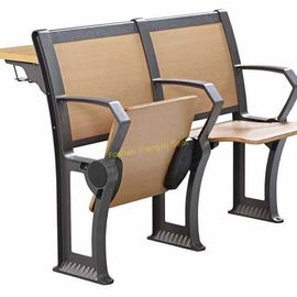 中国 学校の講堂のために置かれる折り畳み式の鉄の金属の合板の木の机および椅子 サプライヤー