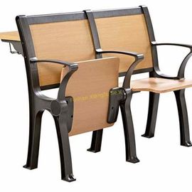 中国 木大学または大学鉄は固定ライティング・テーブルが付いている椅子を畳みます サプライヤー