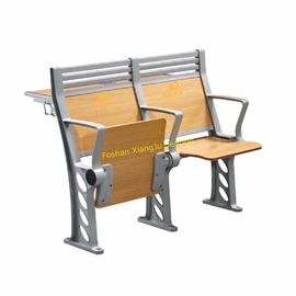 中国 アルミニウム立場の講堂/最高の学校の机および椅子は合板の背部および座席を武装させました サプライヤー