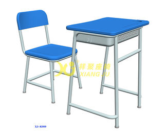 中国 色Customied/教室の家具が付いている中学校の単一の机そして椅子 サプライヤー