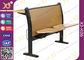 床-取付けられた鉄の学校の机および椅子の旧式で安い学校の机椅子セット セット サプライヤー