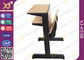 楕円形の鋼鉄管の折る大学教室の家具/木製の教室のテーブル サプライヤー