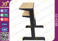 楕円形の鋼鉄管の折る大学教室の家具/木製の教室のテーブル サプライヤー