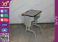 静電気の粉のコーティングと置かれる前組み立てられた金属の子供の学校の机および椅子 サプライヤー