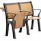 木大学または大学鉄は固定ライティング・テーブルが付いている椅子を畳みます サプライヤー